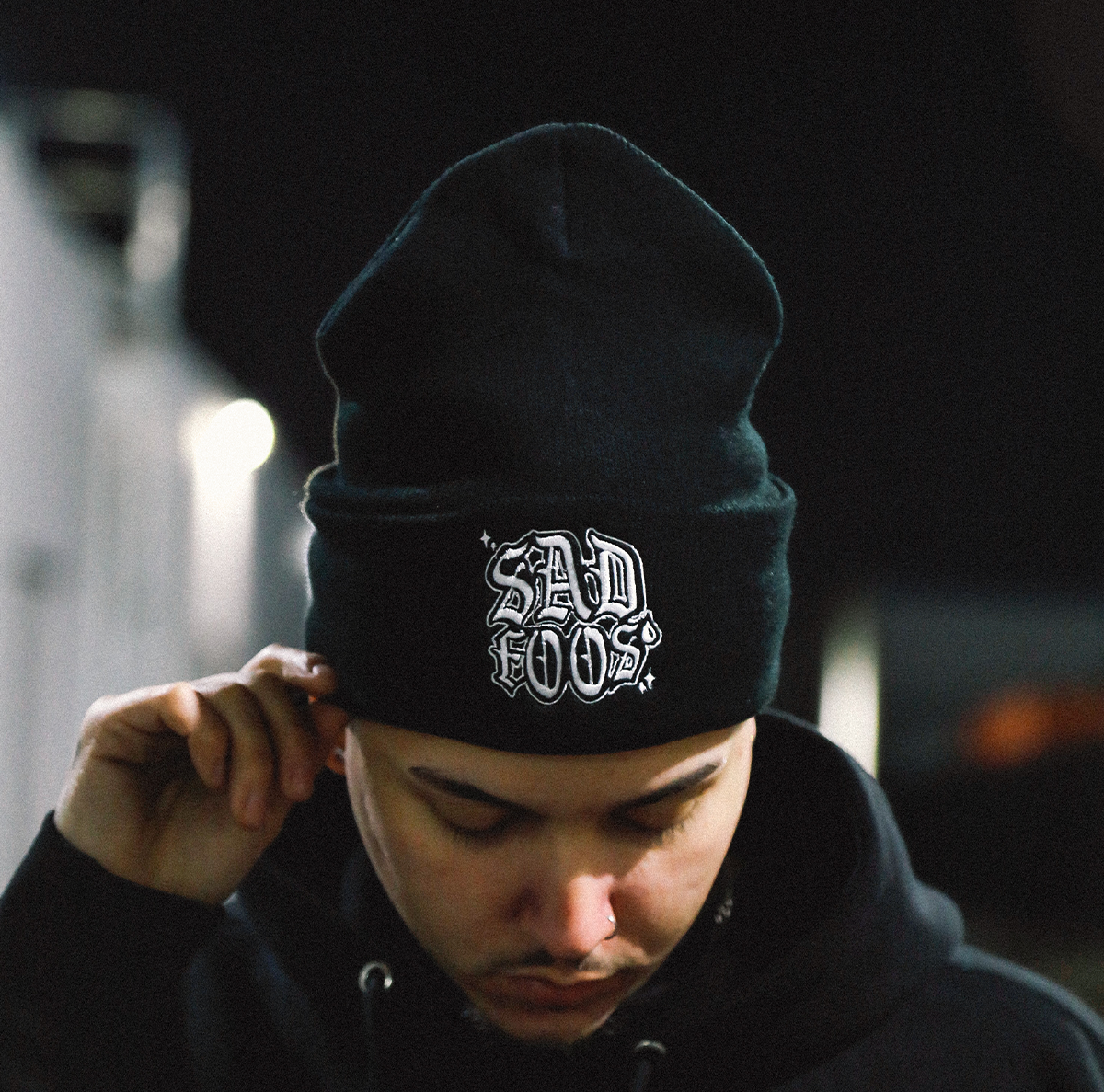 Sad Foos Beanie - Original Logo ( BLACK )